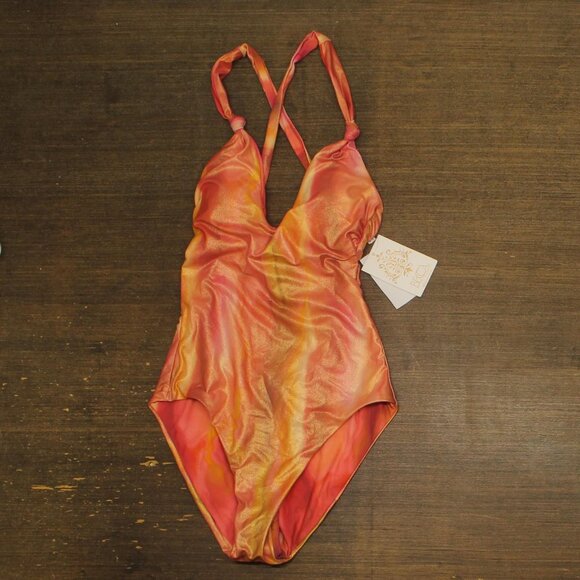 NWT Becca Womens Standard Solar Energy One Piece Swimsuit 311057 Multi Pink M - Picture 4 of 8